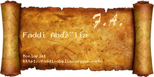Faddi Abélia névjegykártya